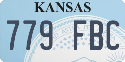 KS license plate 779FBC