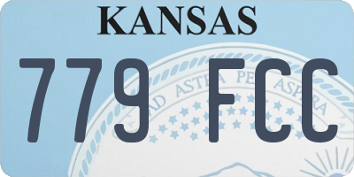 KS license plate 779FCC