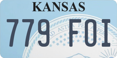 KS license plate 779FOI