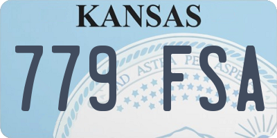 KS license plate 779FSA
