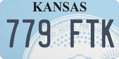 KS license plate 779FTK
