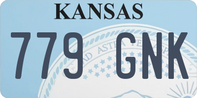 KS license plate 779GNK