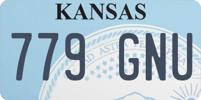 KS license plate 779GNU