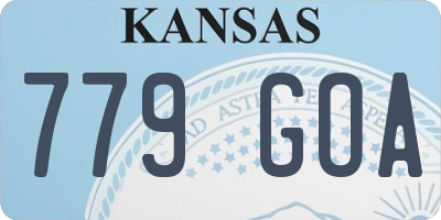 KS license plate 779GOA