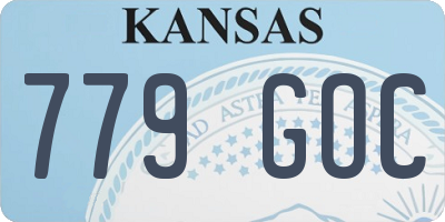 KS license plate 779GOC