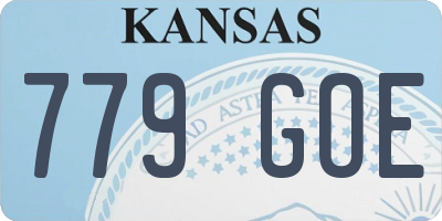 KS license plate 779GOE
