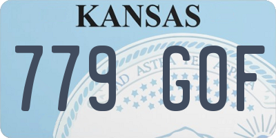 KS license plate 779GOF