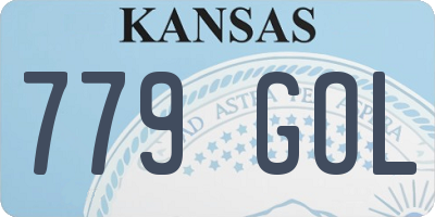 KS license plate 779GOL