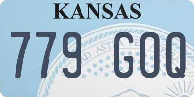 KS license plate 779GOQ