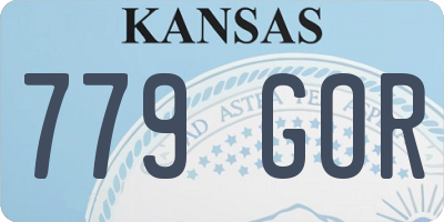 KS license plate 779GOR