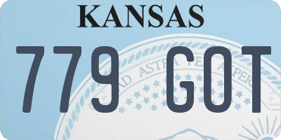 KS license plate 779GOT