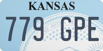 KS license plate 779GPE