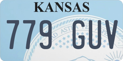 KS license plate 779GUV