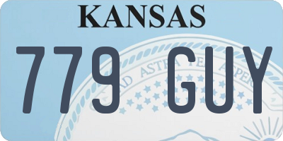KS license plate 779GUY