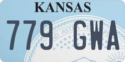 KS license plate 779GWA
