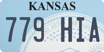 KS license plate 779HIA