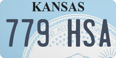 KS license plate 779HSA