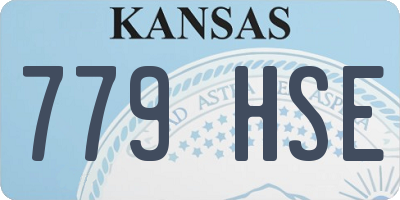 KS license plate 779HSE