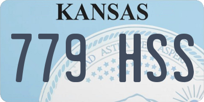 KS license plate 779HSS