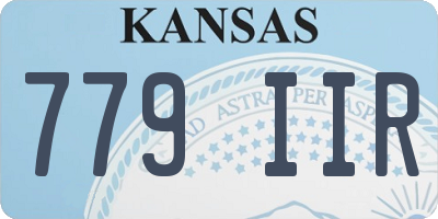 KS license plate 779IIR