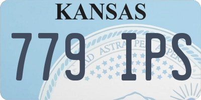 KS license plate 779IPS