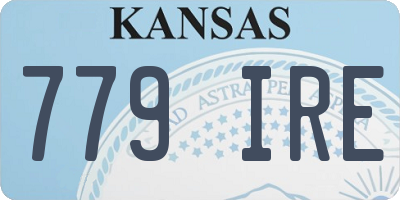 KS license plate 779IRE