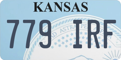 KS license plate 779IRF