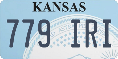 KS license plate 779IRI