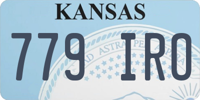 KS license plate 779IRO