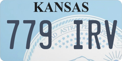 KS license plate 779IRV