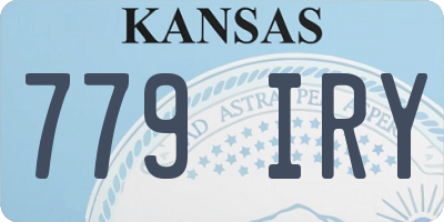 KS license plate 779IRY