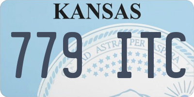 KS license plate 779ITC