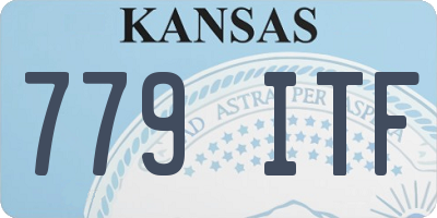 KS license plate 779ITF
