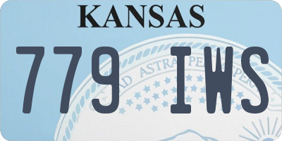 KS license plate 779IWS