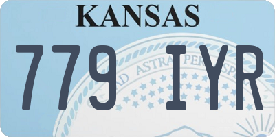 KS license plate 779IYR