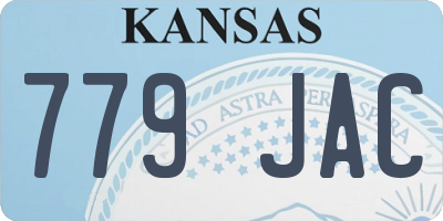 KS license plate 779JAC