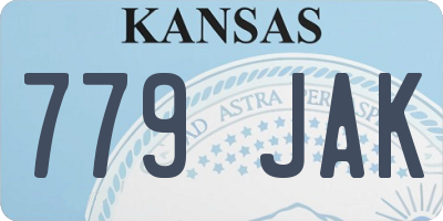 KS license plate 779JAK