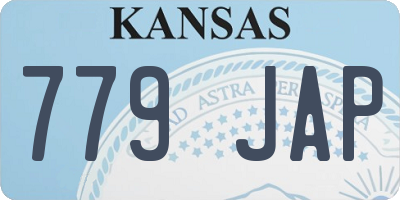 KS license plate 779JAP