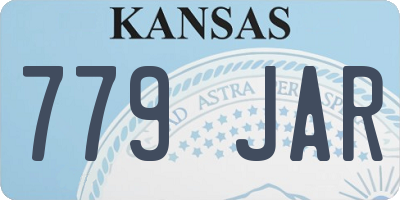 KS license plate 779JAR