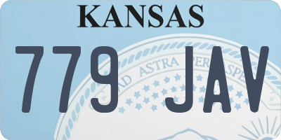 KS license plate 779JAV