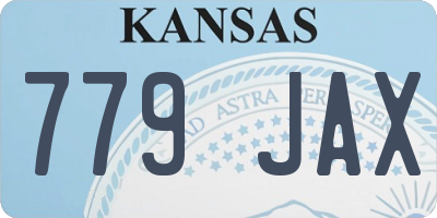 KS license plate 779JAX