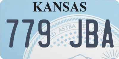 KS license plate 779JBA