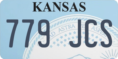 KS license plate 779JCS