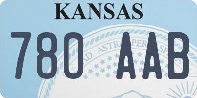 KS license plate 780AAB