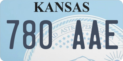 KS license plate 780AAE