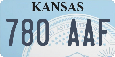 KS license plate 780AAF