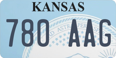 KS license plate 780AAG