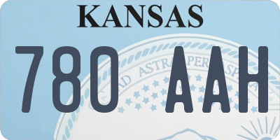 KS license plate 780AAH