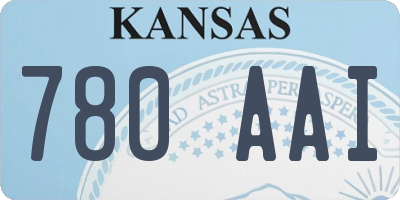 KS license plate 780AAI