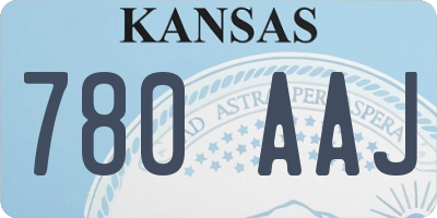 KS license plate 780AAJ